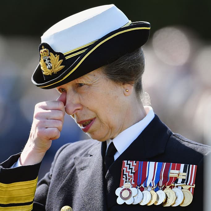 SOUTH QUEENSFERRY, SCOTLAND - MAY 28:  Princess Anne, Princess Royal attends a service at a war graves cemetery to mark the Battle of Jutland on May 28, 2016 in South Queensferry,Scotland. The events begin a weekend of commemoration leading up to the anniversary on 31 May and 1 June to mark the centenary of the largest naval battle of World War One where more than 6,000 Britons and 2,500 Germans died in the Battle of Jutland.  (Photo by Jeff J Mitchell/Getty Images)