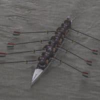 Budapest, 2022. október 1.
A késõbbi gyõztes Budapesti Mûszaki és Gazdaságtudományi Egyetem hajója a Dunai Regatta egyetemi evezõsversenyen Budapesten 2022. október 1-jén.
MTI/Balogh Zoltán