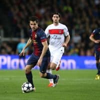 Cesc Fabregas of FC Barcelona during the UEFA Champions League quarter-final second leg match between FC Barcelona and Paris Saint Germain at the Camp Nou stadium in Barcelona, Spain, on April 10, 2013. Photo: Manuel Blondeau/AOP.Press/Corbis (Photo by AOP.Press/Corbis via Getty Images)