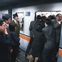 TOKYO, JAPAN - 1997/10/01: Rush hour at Shibuya subway station in Tokyo. (Photo by Gerhard Joren/LightRocket via Getty Images)