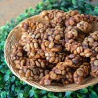 Raw luwak coffee beans before roasting. The most expensive coffee beans in the world.