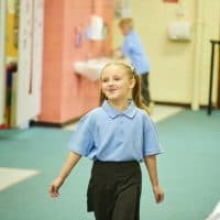 schoolchildren washing hands