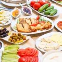 Traditional Turkish Breakfast Table (Serpme Kahvalti)