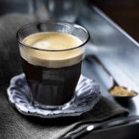 Americano coffee on tray