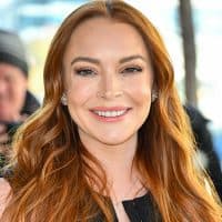 NEW YORK, NEW YORK - NOVEMBER 10: Lindsay Lohan visits "The Drew Barrymore Show" at CBS Broadcast Center on November 10, 2022 in New York City. (Photo by James Devaney/GC Images)