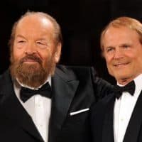 ROME - MAY 07: Bud Spencer and Terence Hill attend the 'David Di Donatello' movie awards at the Auditorium Conciliazione on May 7, 2010 in Rome, Italy. (Photo by Venturelli/WireImage)