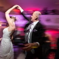 Bride dancing with her father at wedding