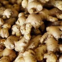 "Abundance of fresh ginger on sale in the Central Market of Sandakan, Malaysia."