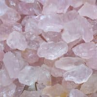 Close-up of rose quartz crystals, A Coruna, Galicia, Spain