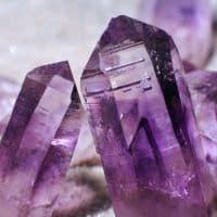 macro shot of amethyst crystals