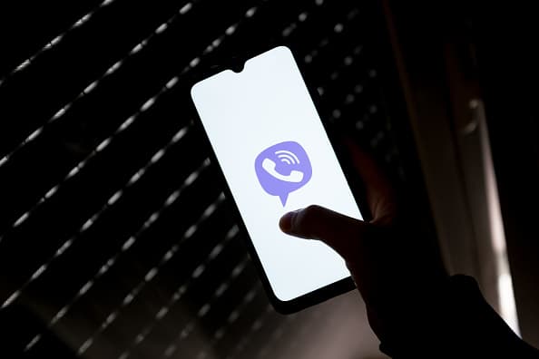 In this photo illustration a Viber logo seen displayed on a smartphone screen in Athens, Greece on April 13, 2022. (Photo Illustration by Nikolas Kokovlis/NurPhoto via Getty Images)