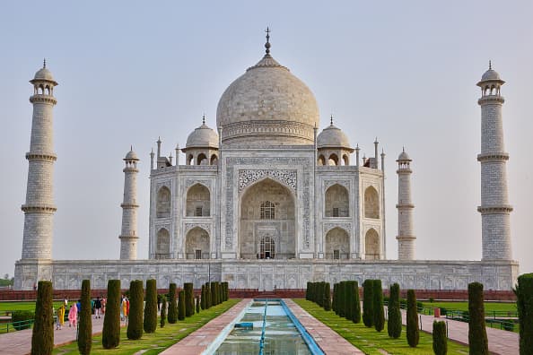 Taj Mahal in Agra, Uttar Pradesh, India, on May 04, 2022. (Photo by Creative Touch Imaging Ltd./NurPhoto via Getty Images)