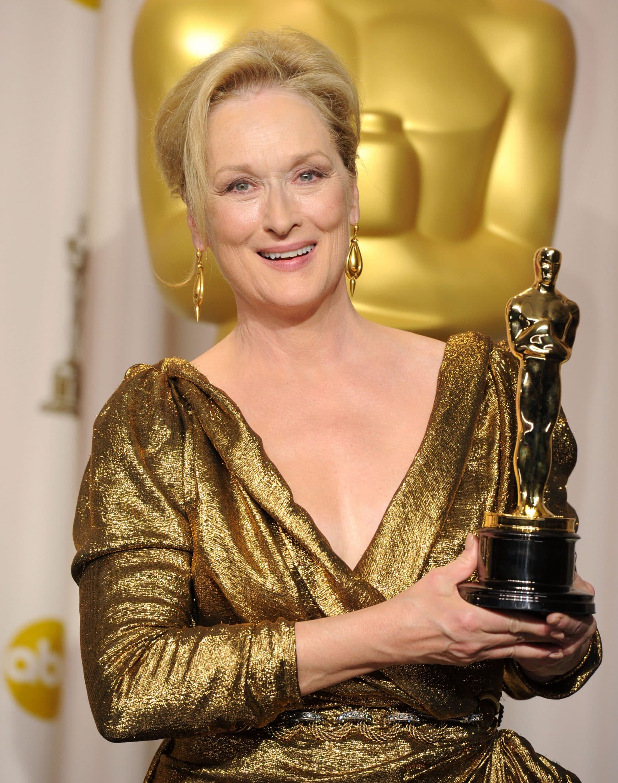 HOLLYWOOD, CA - FEBRUARY 26:  Actress Meryl Streep, winner of the Best Actress Award for 'The Iron Lady,' poses in the press room at the 84th Annual Academy Awards held at the Hollywood &amp; Highland Center on February 26, 2012 in Hollywood, California.  (Photo by Jason Merritt/Getty Images)