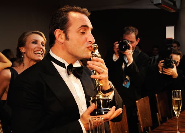 HOLLYWOOD, CA - FEBRUARY 26:  Actor Jean Dujardin, winner of the Best Actor Award for 'The Artist,' attends the 84th Annual Academy Awards Governors Ball held at the Hollywood &amp; Highland Center on February 26, 2012 in Hollywood, California.  (Photo by Kevork Djansezian/Getty Images)