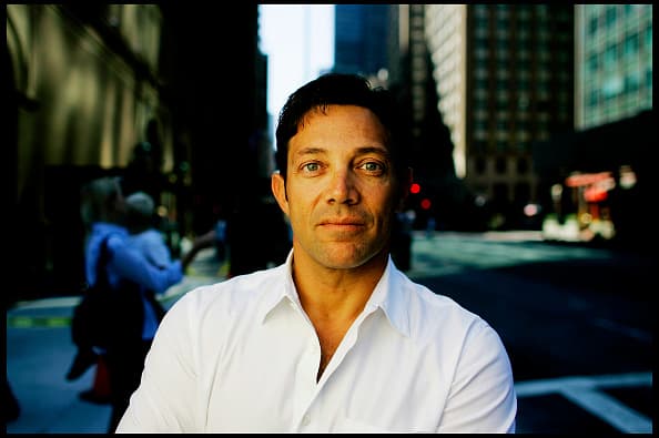 Jordan Belfort, the "Wolf of Wall St." Former Wall St. Broker who was jailed for securities fraud, while CEO of Stratton Oakmont. He has written a book called "The Wolf of Wall St." about his experiences.  (Photo by David Howells/Corbis via Getty Images)
