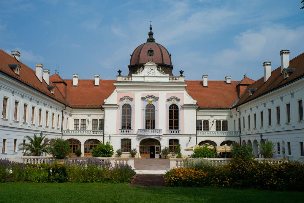 The Palace of Godollo (Grassalkovich-kastély),. Its built 1694-1771 by the architect András Meyerhoffer with a double U shape, and is surrounded by a large park. Empress Isabel of Bavaria, better known as Sissi, was used as a summer residence. Budapest September 1, 2019 Hungary (Photo by Oscar Gonzalez/NurPhoto via Getty Images)