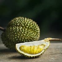 yellow Durian on table