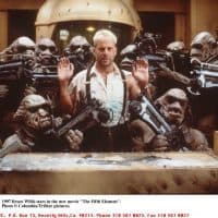 1997 Bruce Willis stars in the new movie "The Fifth Element"