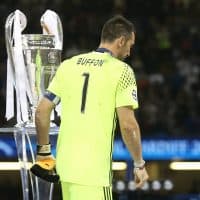 Juventus' Italian goalkeeper Gianluigi Buffon reacts after Real Madrid won the UEFA Champions League final football match between Juventus and Real Madrid at The Principality Stadium in Cardiff, south Wales, on June 3, 2017 (Photo by Raddad Jebarah/NurPhoto via Getty Images)
