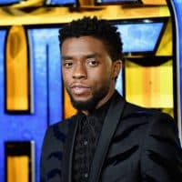 LONDON, ENGLAND - FEBRUARY 08:  Chadwick Boseman attends the European Premiere of Marvel Studios' "Black Panther" at the Eventim Apollo, Hammersmith on February 8, 2018 in London, England.  (Photo by Gareth Cattermole/Getty Images for Disney)