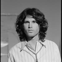Portrait of American singer Jim Morrison (1943 - 1971), leader of the rock band The Doors, on 'The Smothers Brothers Comedy Hour,' California, January 6, 1969. (Photo by CBS Photo Archive/Getty Images)