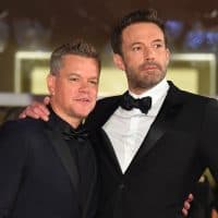 VENICE, ITALY - SEPTEMBER 10: Matt Damon and Ben Affleck attend the red carpet of the movie "The Last Duel" during the 78th Venice International Film Festival on September 10, 2021 in Venice, Italy. (Photo by Stephane Cardinale - Corbis/Corbis via Getty Images)