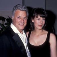 Actor Tony Curtis and actress Jamie Lee Curtis attend Tony Curtis' Art Exhibition Dinner Party on April 22, 1989 at Beverly Hilton Hotel in Beverly Hills, California. (Photo by Ron Galella, Ltd./Ron Galella Collection via Getty Images)
