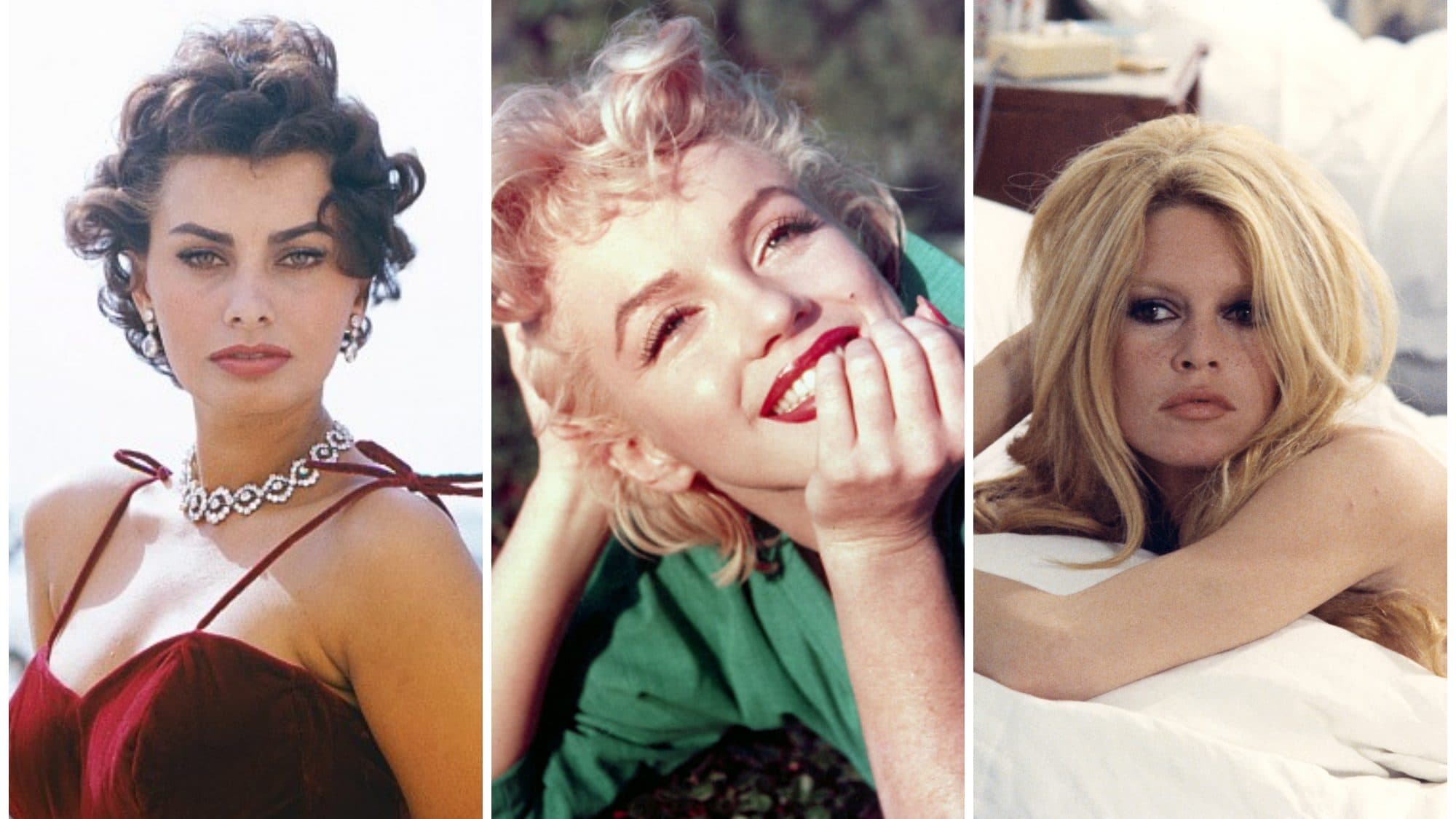 Marilyn Monroe, Sophia Loren, Brigitte Bardot –  legendás színésznők a múltból